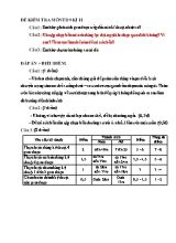 Đề và đáp án kiểm tra học kì II Thể dục lớp 9